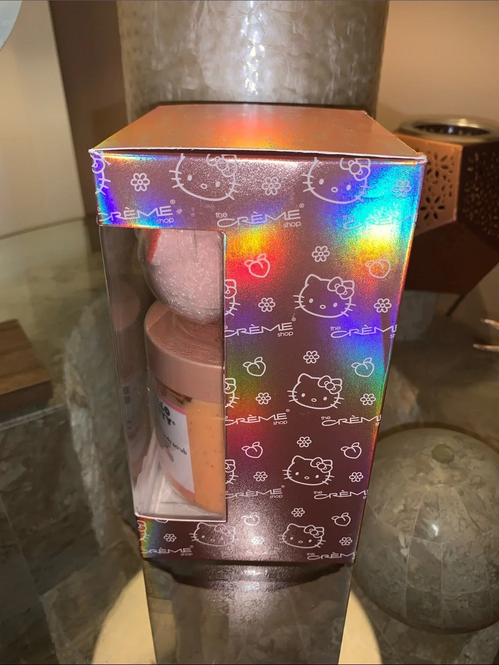 The Crème Shop x Hello Kitty Silky Skin Spa Set in Peach Petals